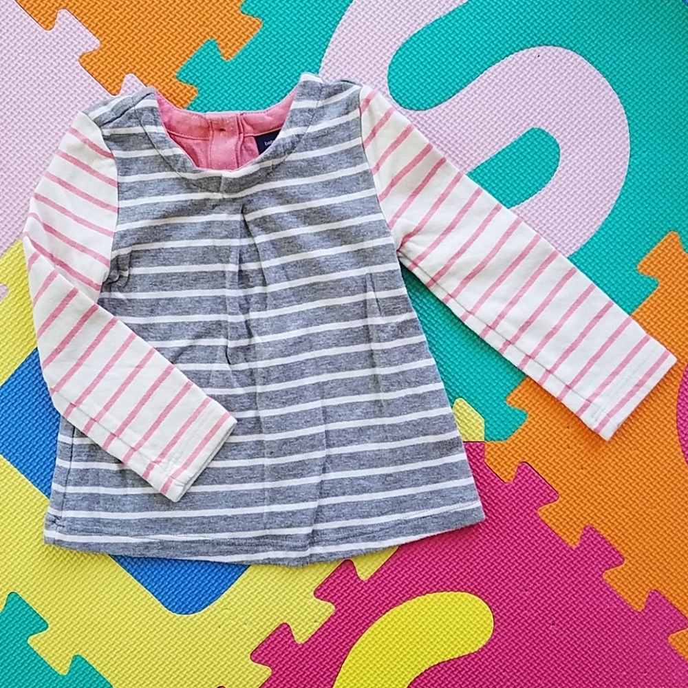 GAP girls striped long sleeve shirt, 12-18 months